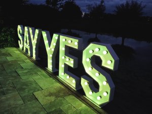 say yes lichtletters